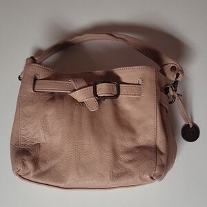 Elegant Pink Leather Handbag